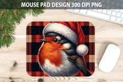 Christmas Cardinal Mouse Pad Sublimation - Animal PNG Design Product Image 1