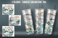 3D Tumbler Wrap Sublimation PNG | Winter 3D Tumbler Product Image 1