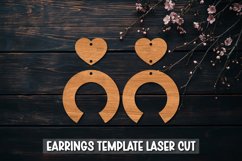 SUPER 50 Valentine Heart Template earrings SVG I Laser Cut Product Image 21