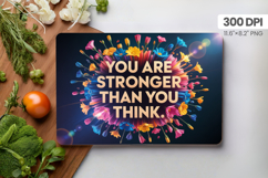 Inspirational Quotes Cutting Board PNG Design, Motivational Product Image 1