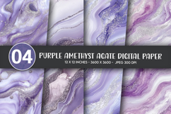Purple Amethyst Agate Digital Paper Product Image 1
