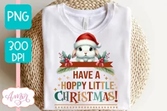 Hoppy Christmas PNG, Bunny lover sublimation design Product Image 2