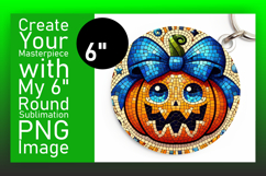 Stylish Circle Design for Sublimation , Cute Pumpkin Product Image 1