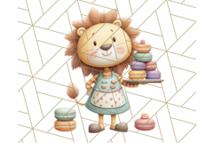 Cozy Safari Baking Animals PNG, Cute Jungle Kitchen Art Product Image 5