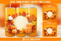 Tumbler Sublimation Wrap, 20 oz Fall Tumbler Wrap Product Image 1