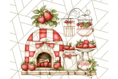 Cottagecore Strawberry Kitchen PNG Clipart, Retro Fruit Png Product Image 5