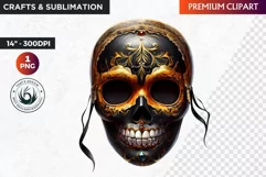 Sugar Skull Clipart, dia de los muertos, Day of the Dead PNG Product Image 1