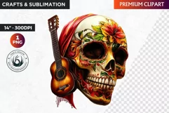 Sugar Skull Clipart, dia de los muertos, Day of the Dead PNG Product Image 1