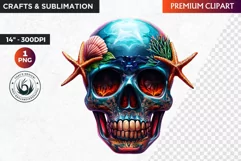Sugar Skull Clipart, dia de los muertos, Day of the Dead PNG Product Image 1
