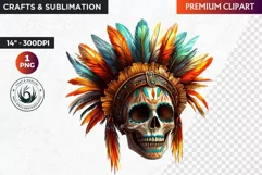 Sugar Skull Clipart, dia de los muertos, Day of the Dead PNG Product Image 1