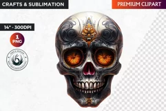 Sugar Skull Clipart, dia de los muertos, Day of the Dead PNG Product Image 1