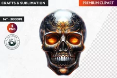 Sugar Skull Clipart, dia de los muertos, Day of the Dead PNG Product Image 1