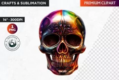 Sugar Skull Clipart, dia de los muertos, Day of the Dead PNG Product Image 1