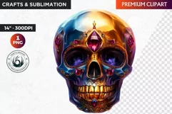 Sugar Skull Clipart, dia de los muertos, Day of the Dead PNG Product Image 1