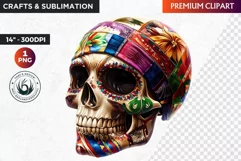 Sugar Skull Clipart, dia de los muertos, Day of the Dead PNG Product Image 1