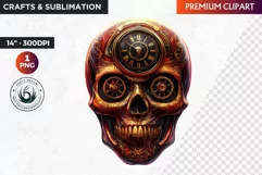 Sugar Skull Clipart, dia de los muertos, Day of the Dead PNG Product Image 1