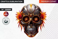 Sugar Skull Clipart, dia de los muertos, Day of the Dead PNG Product Image 1