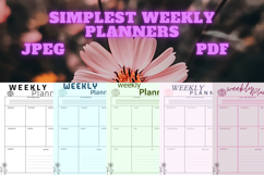 best simplest weekly planner freebie 50,free Weekly planners Product Image 2