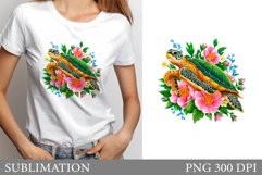 Sea Turtle T-Shirt Design. Turtle Sublimation Product Image 1