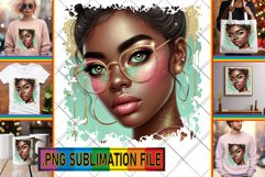 Stylish TSHIRT Designs PNG, Afro Girl Product Image 1