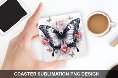4Th Of July Butterfly - Coaster Sublimation Design Product Image 1