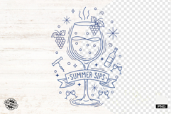 Doodle Summer Wine Clipart Product Image 1