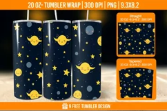 Day And Night Tumbler Wrap Designs, Sublimation Wrap Product Image 1