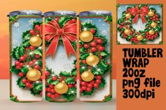 RADIANT 20oz Tumbler Wrap , 3D Xmas Product Image 1