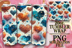 JOYFUL SIPS 20oz TUMBLER WRAP, Heart Product Image 1