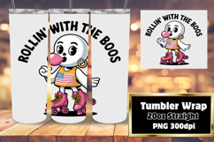20oz Tumbler Wrap for DIY , Funny Ghost Product Image 1