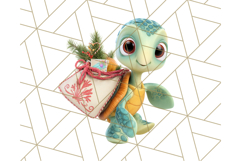 3D Under the Sea Christmas Clipart, Ocean Christmas PNG Product Image 5