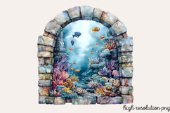 Under the Sea Window Clipart PNG Product Image 1
