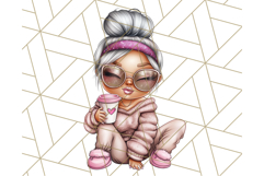 Sassy Mom Coffee PNG Clipart, Messy Bun Mom Life PNGs Product Image 5