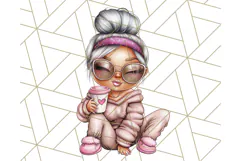 Sassy Mom Coffee PNG Clipart, Messy Bun Mom Life PNGs Product Image 5