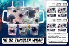 Enchanting 3D Floral Tumbler Art 40oz Product Image 1