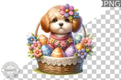 Easter Dog Sublimation - Easter Clipart PNG Design Product Image 1