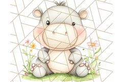 Pastel Safari Jungle Baby Animals PNG Clipart, Nursery Product Image 5