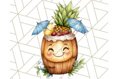 Tropical Tiki Friends PNG Clipart, Cute Summer Art Product Image 5