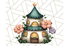 Princess Castle Clipart PNG, Enchanted Garden Artwork Product Image 5