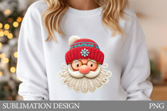 Crochet Santa Claus Sublimation. Santa Claus T-Shirt Design Product Image 1
