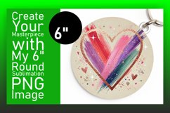 Bright Round Design PNG for Coasters , Heart Product Image 1