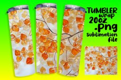 Stylish Tumbler Design for Sublimation , 3D Flower Product Image 1