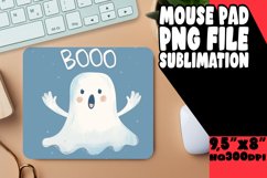 Adorable Halloween Ghost Mouse Pad Watercolor Product Image 1
