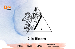 Elegant Emblem Monogram - Botanical Letter SVG | JPG | PNG Product Image 1