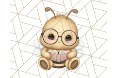 Adorable Bee Clipart PNG, Cute Bees and Accessories PNG Product Image 5