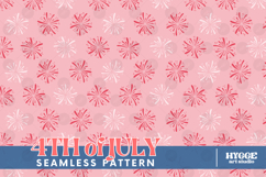 American 4th of July Patriotic Fireworks Seamless Pattern Product Image 1