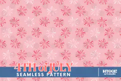 American 4th of July Patriotic Fireworks Seamless Pattern Product Image 1