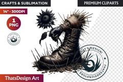 Halloween Character Boots - Spooky Gothic Clipart PNG Product Image 1