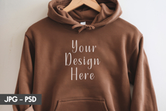 Brown Hoodie psd jpeg mockup Product Image 1
