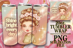 Dreamy Reflections 20oz tumbler wrap, Woman Product Image 1